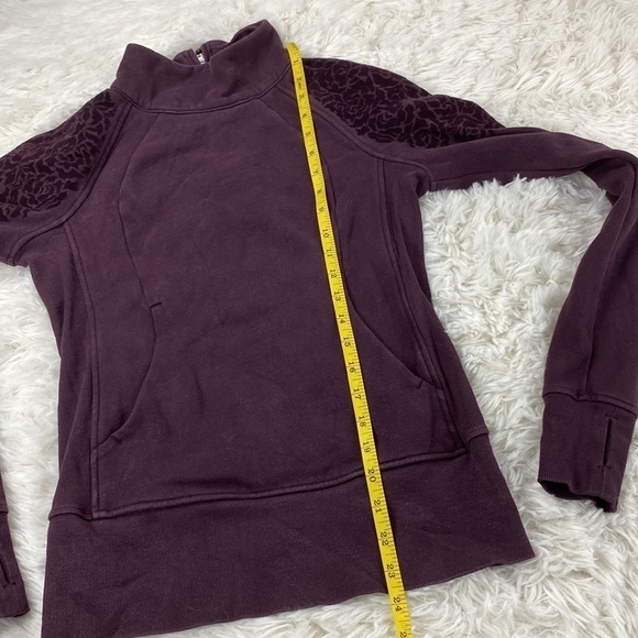 Lululemon Floral Flock Pullover Black Cherry - Picture 5 of 7